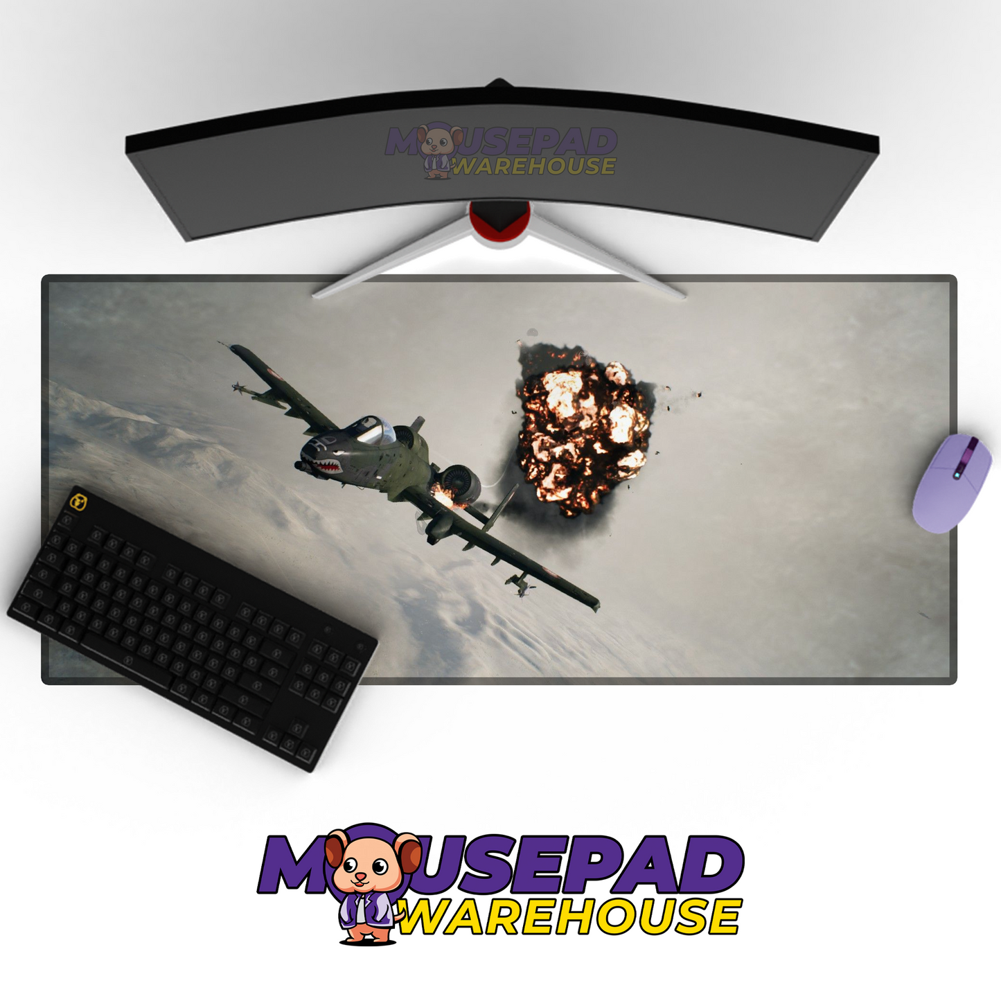A-10 Warthog V2 Mousepad Deskmat Mockup