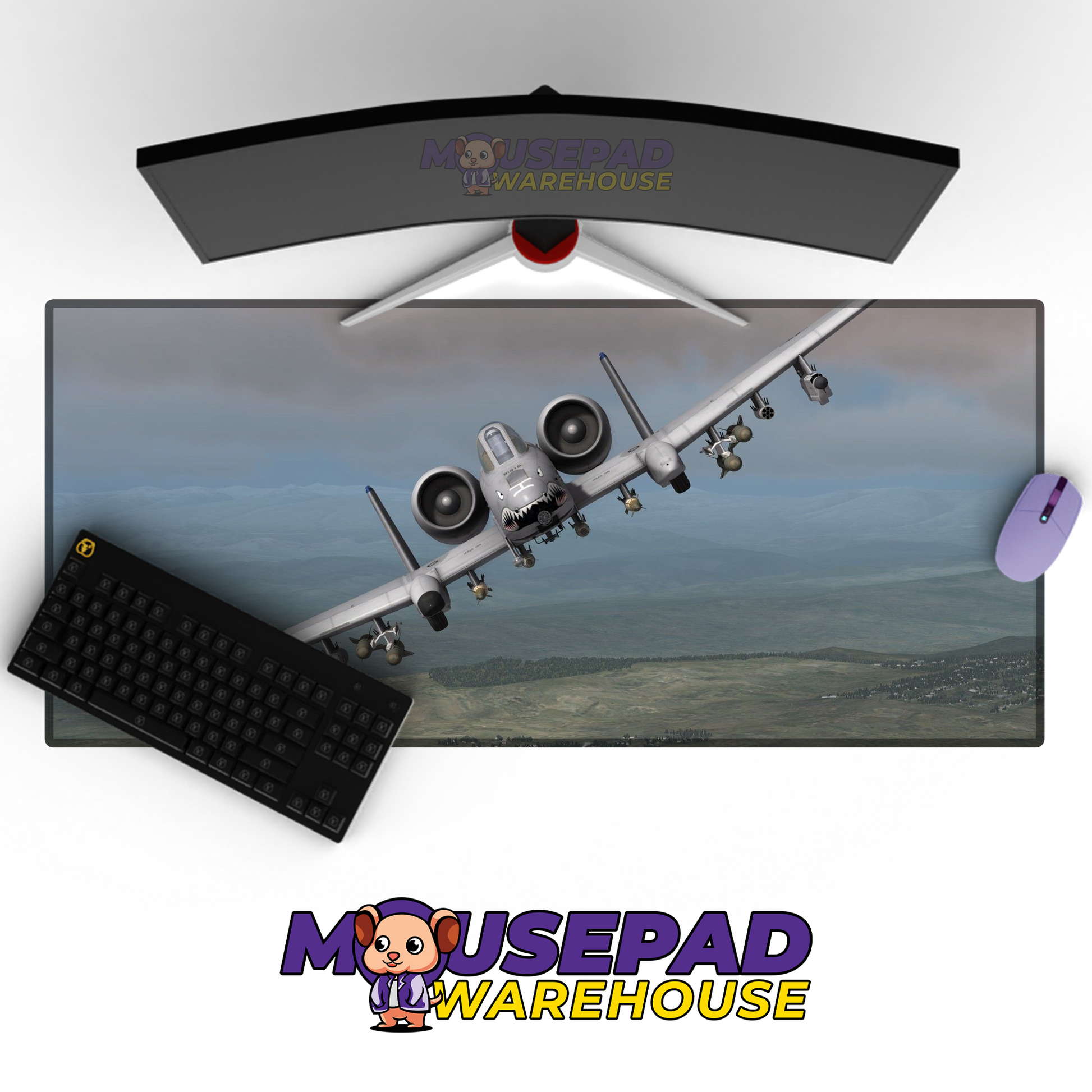 A-10 Warthog V7 Mousepad Deskmat Mockup
