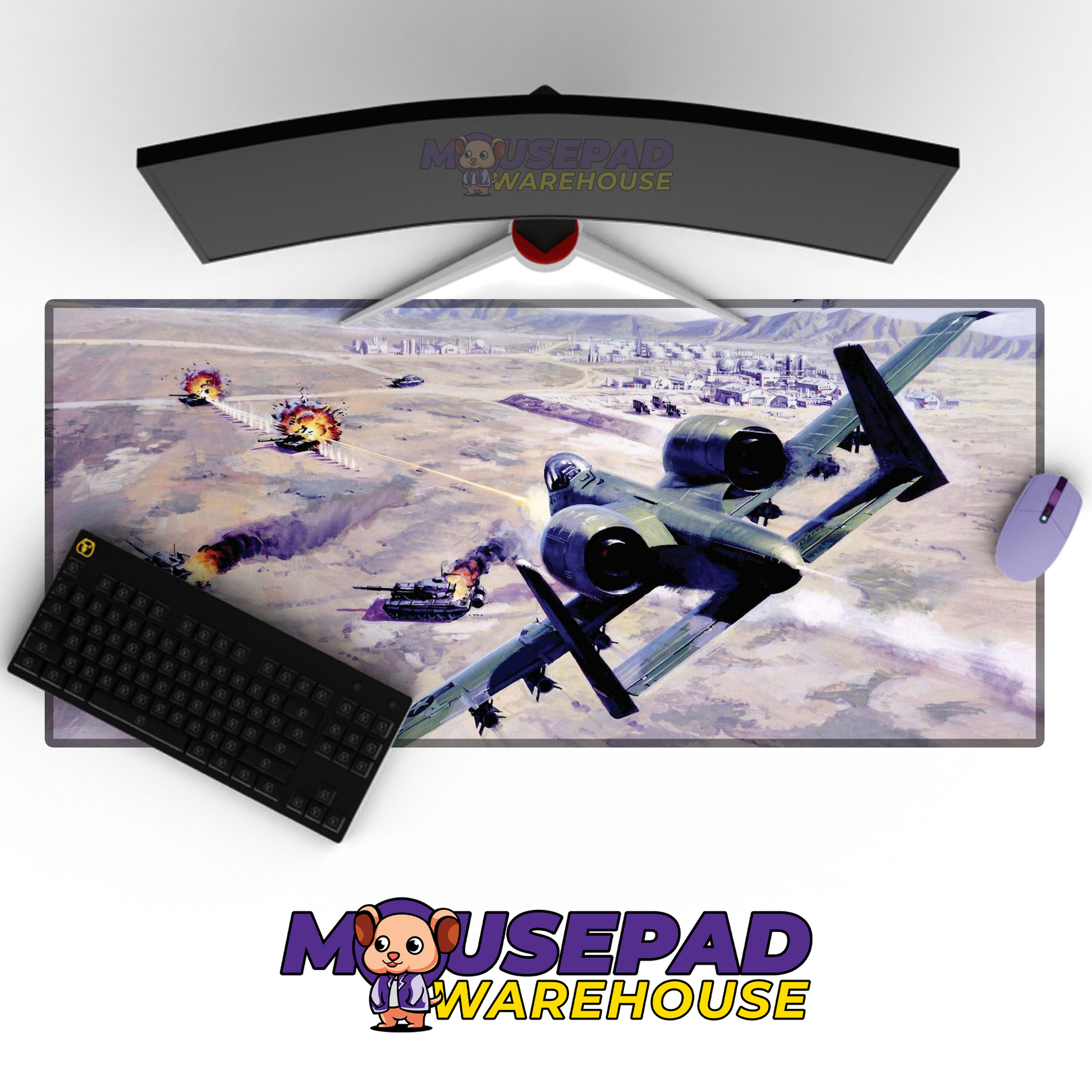 A-10 Warthog V8 Mousepad Deskmat Mockup