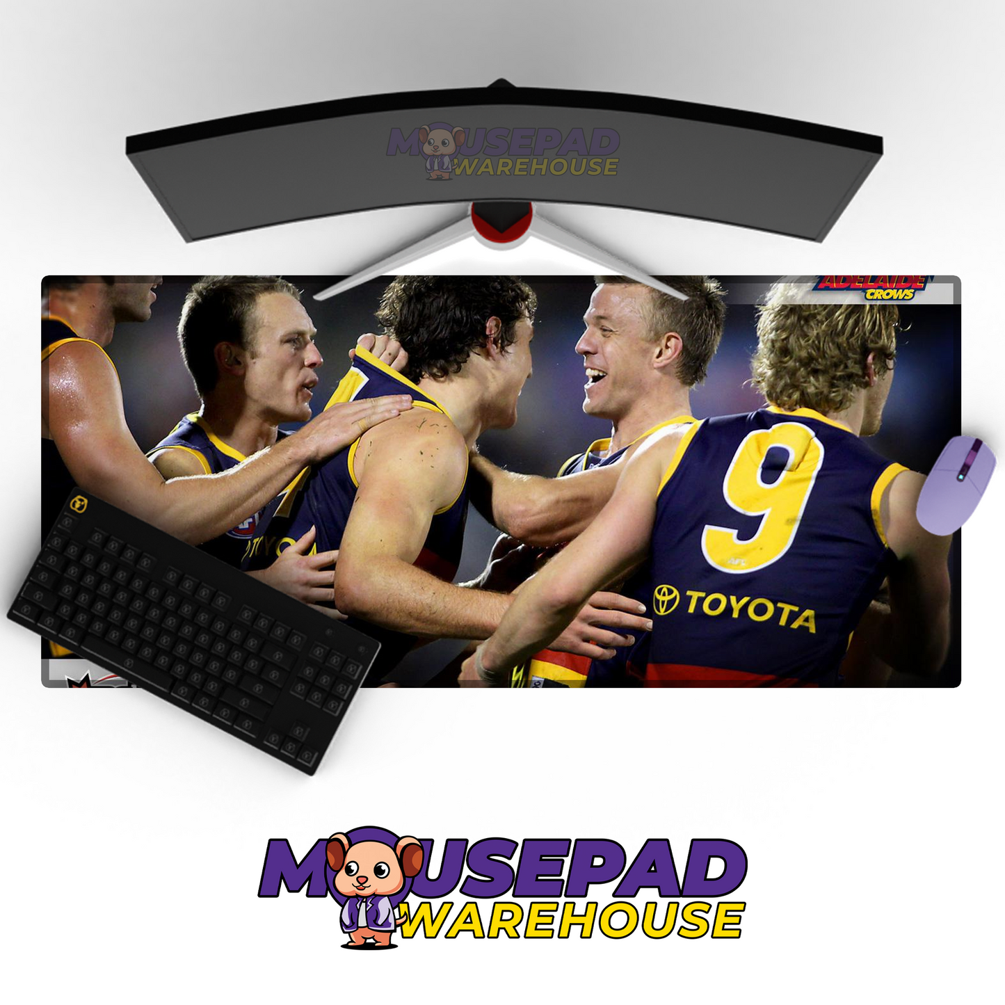 Adelaide Crows V17 Mousepad Deskmat Mockup