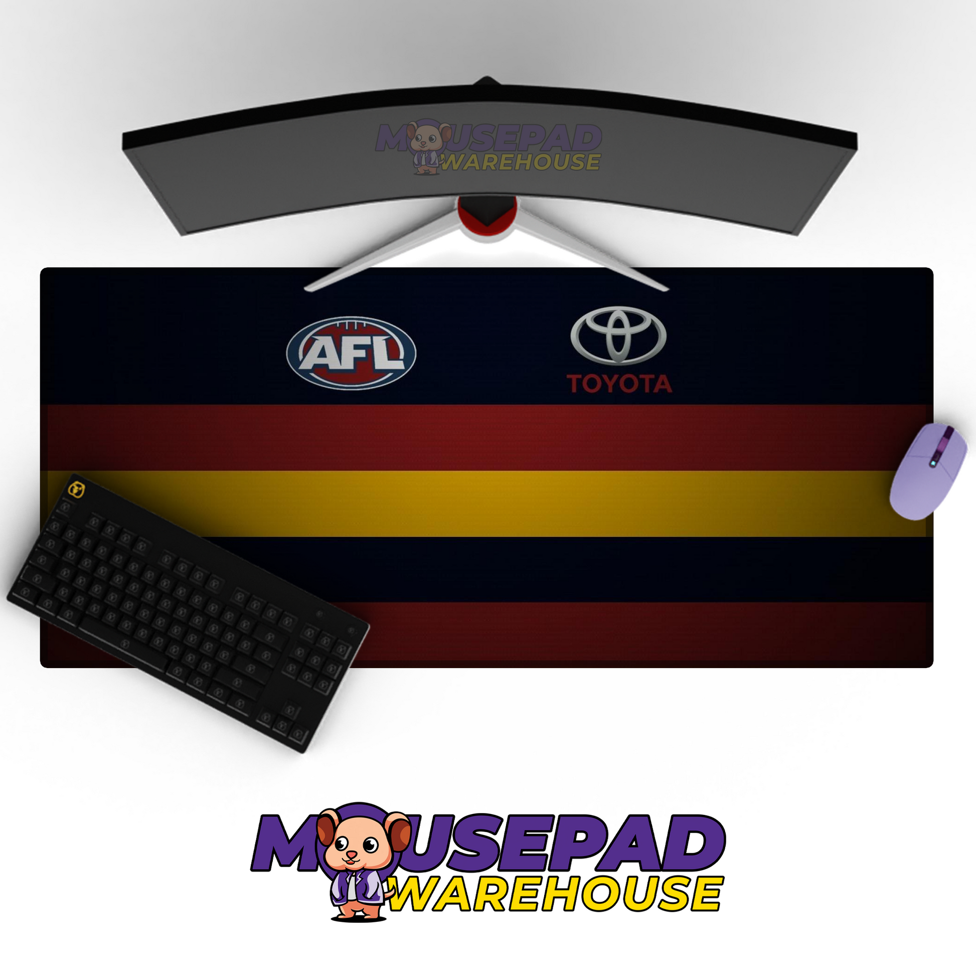 Adelaide Crows V2 Mousepad Deskmat Mockup