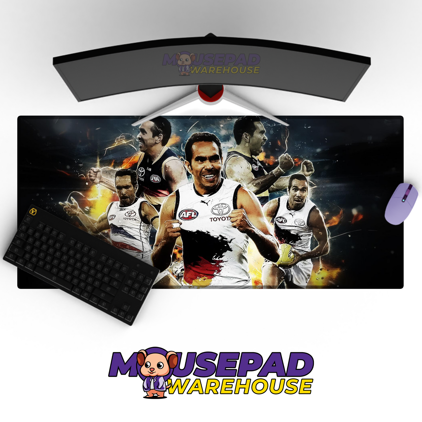 Adelaide Crows V4 Mousepad Deskmat Mockup