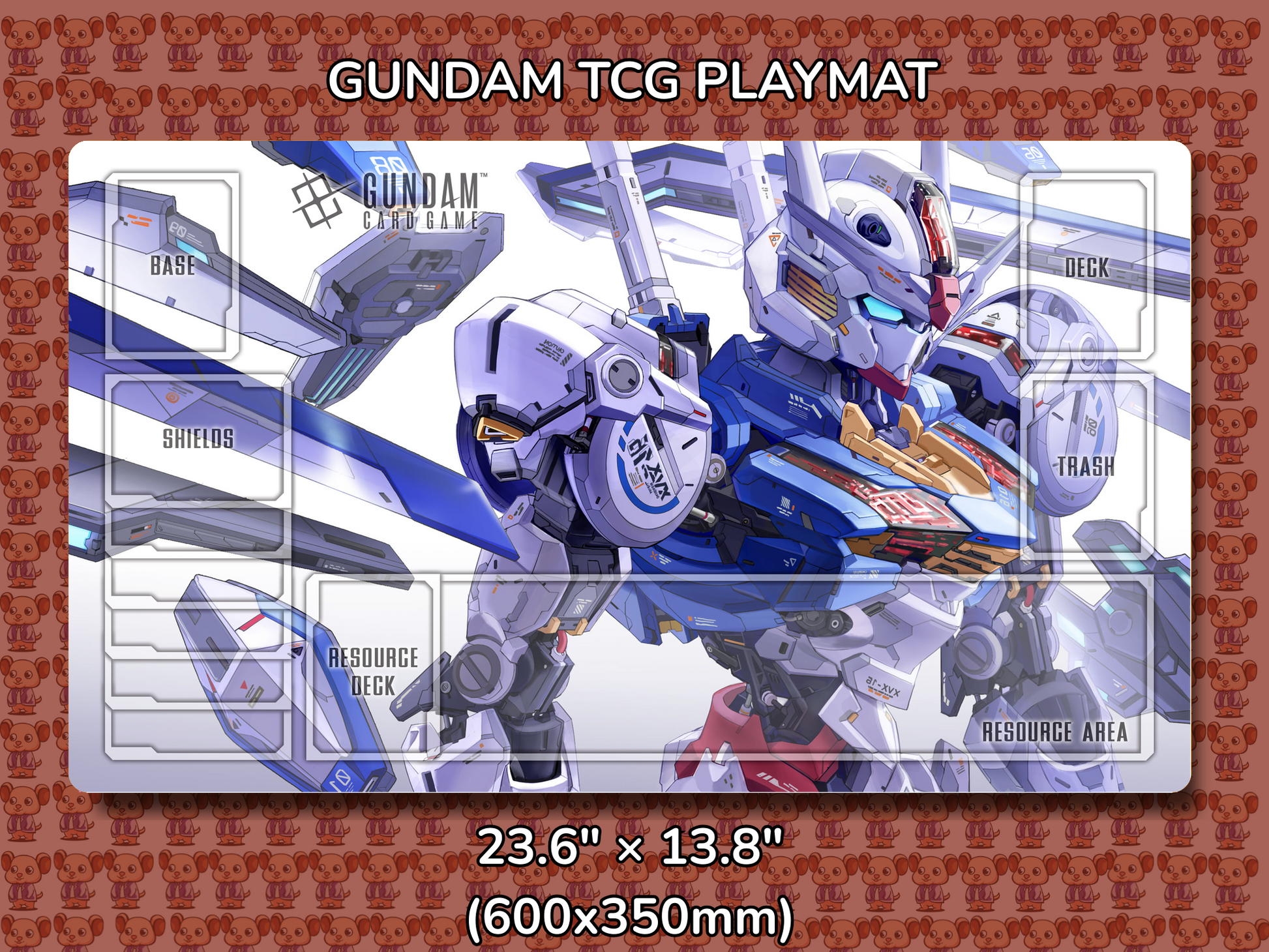 Aerial Bits Gundam TCG Playmat Mockup