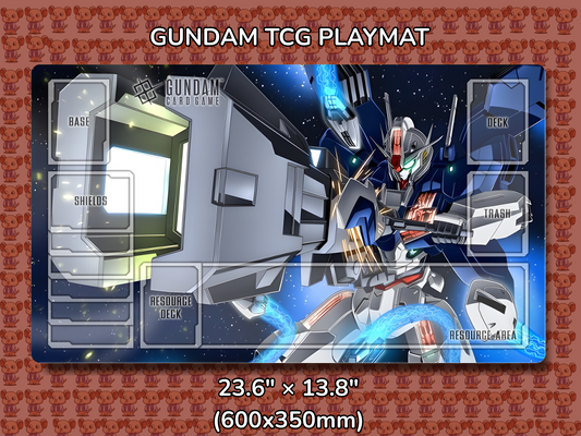 Aerial Rebuild V2 Gundam TCG Playmat Mockup