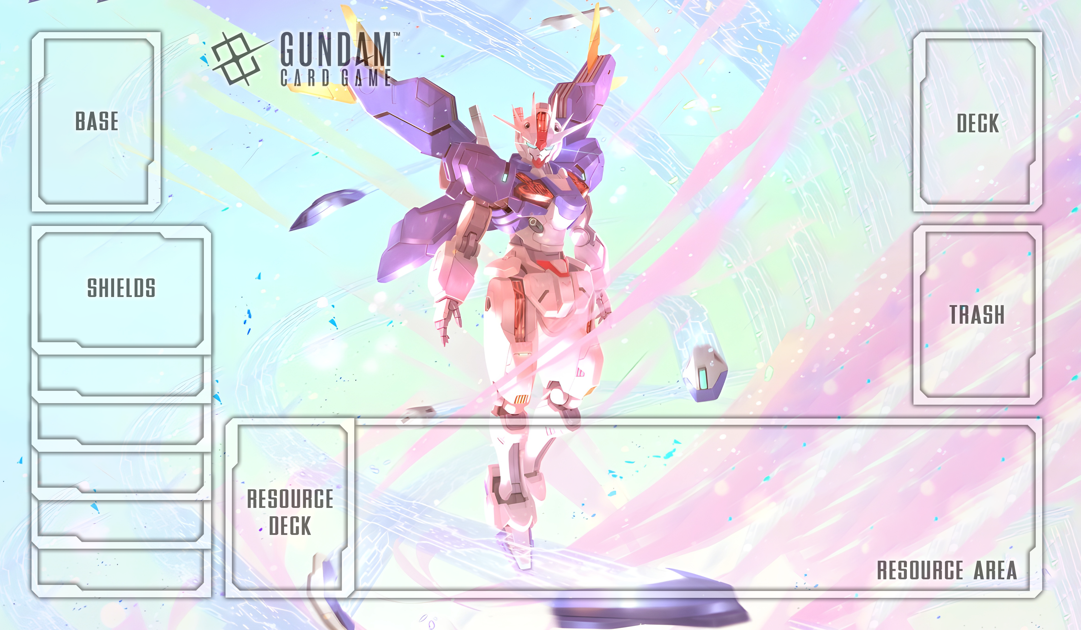 Aerial Gundam TCG playmat, sold at Mousepad Warehouse