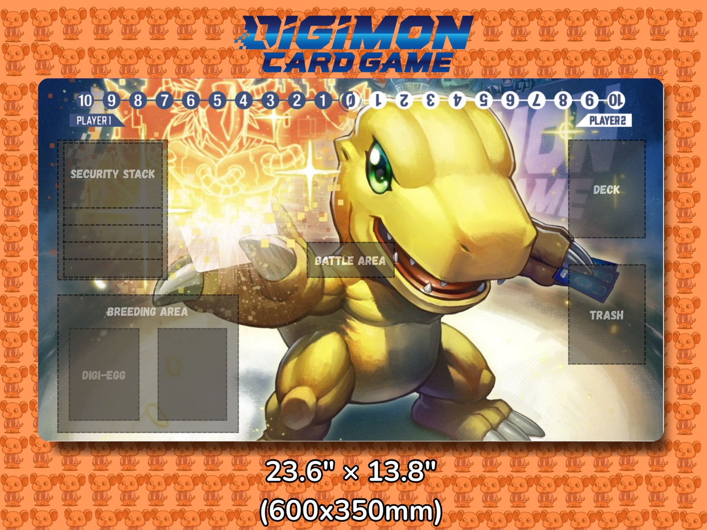 Agumon Digimon Card Game Playmat Mockup