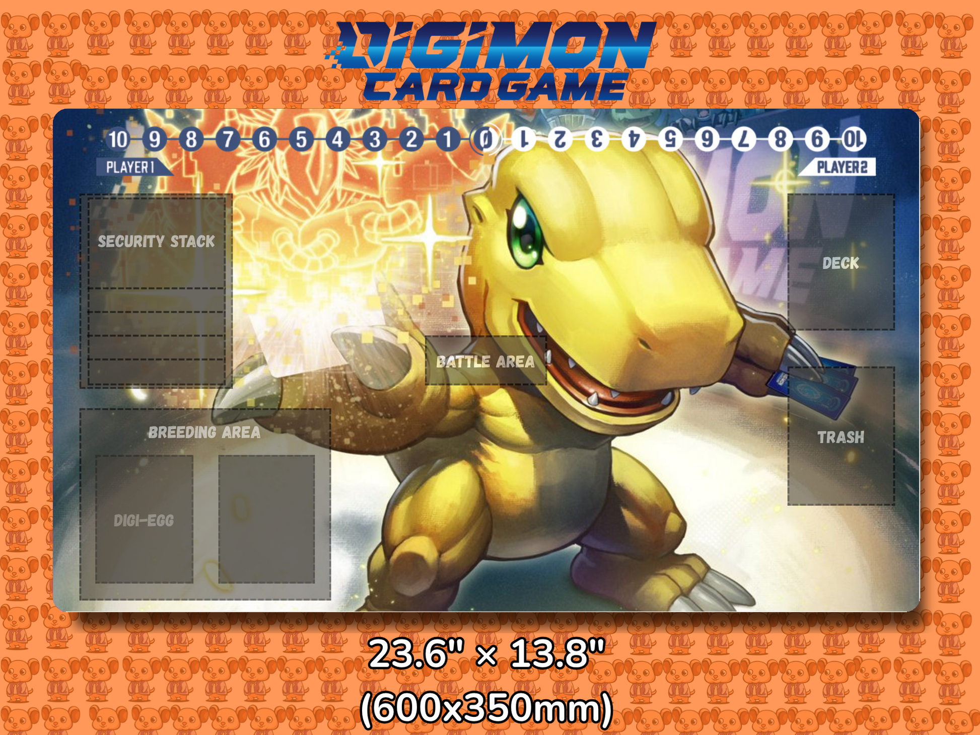 Agumon Digimon Card Game Playmat Mockup