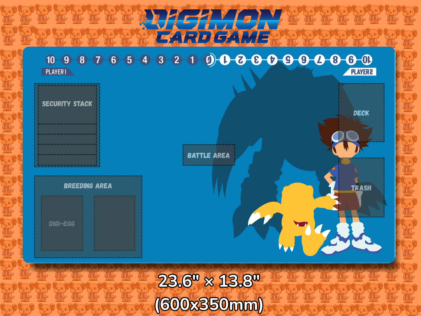Agumon Simple Digimon Card Game Playmat Mockup