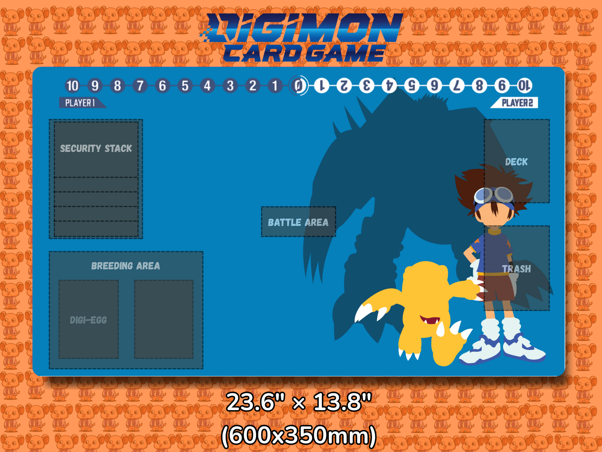 Agumon Simple Digimon Card Game Playmat Mockup