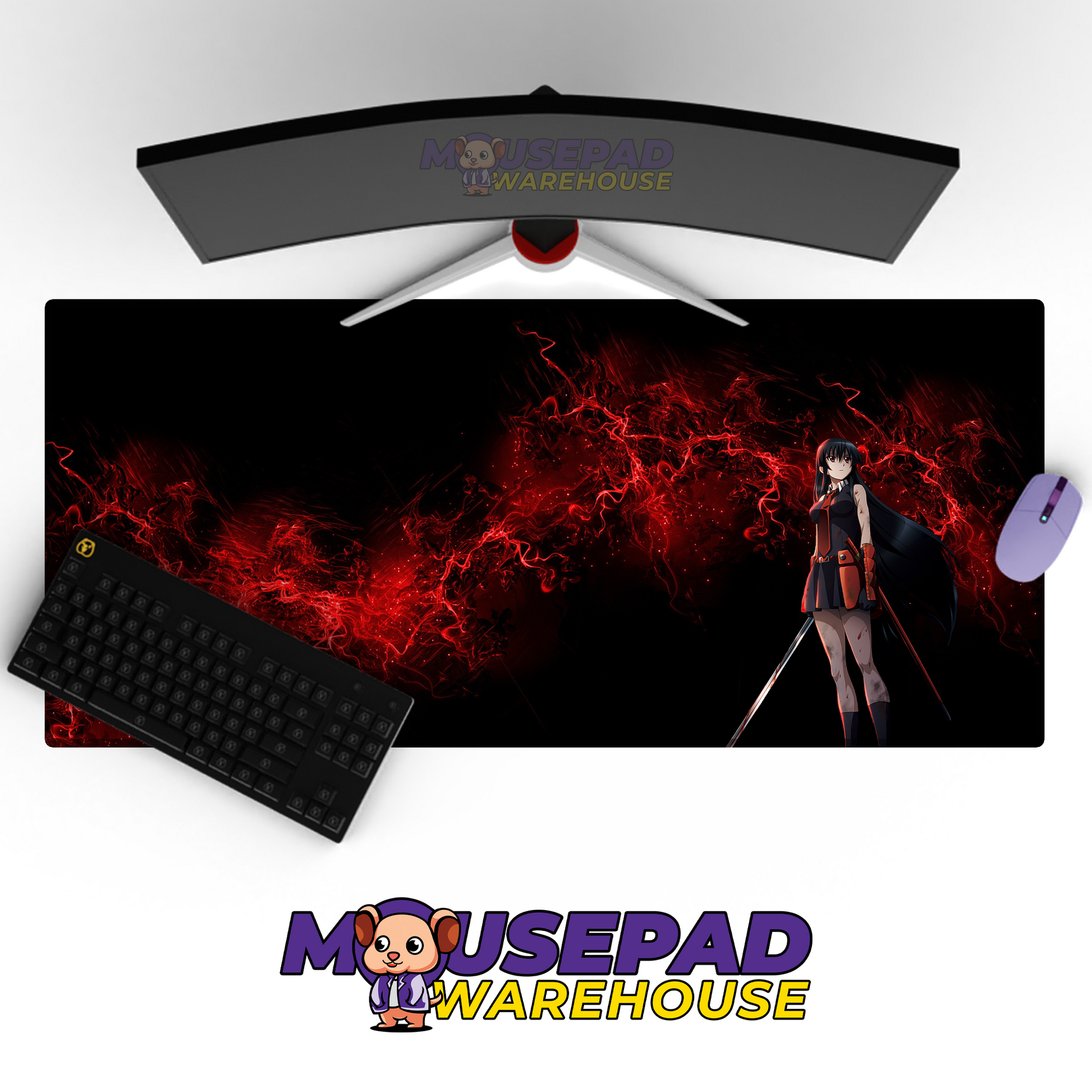Akame ga Kill V4 Mousepad Deskmat Mockup