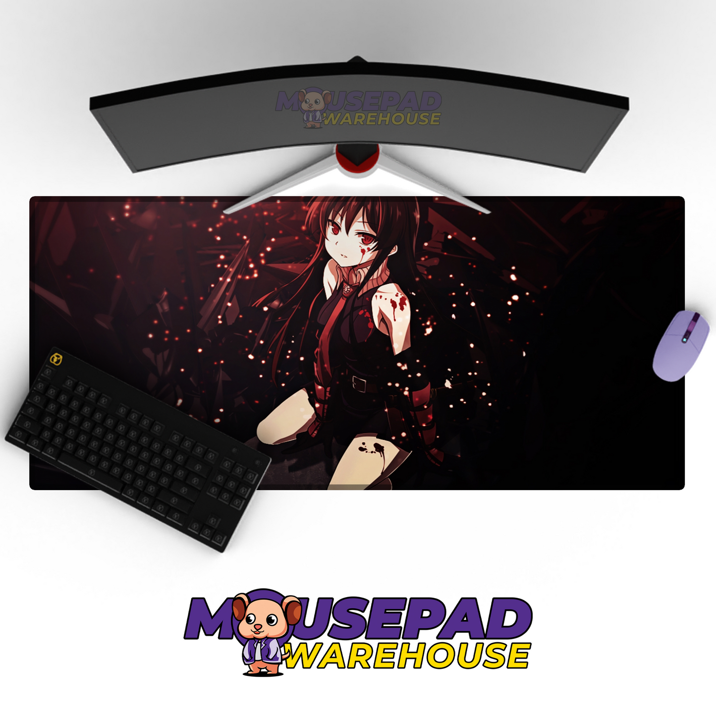 Akame ga Kill V8 Mousepad Deskmat Mockup