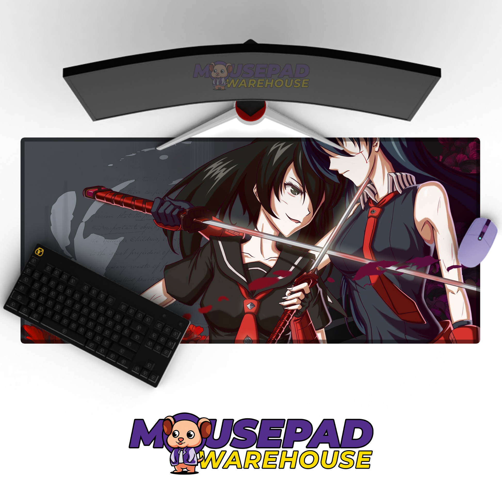 Akame ga Kill V9 Mousepad Deskmat Mockup