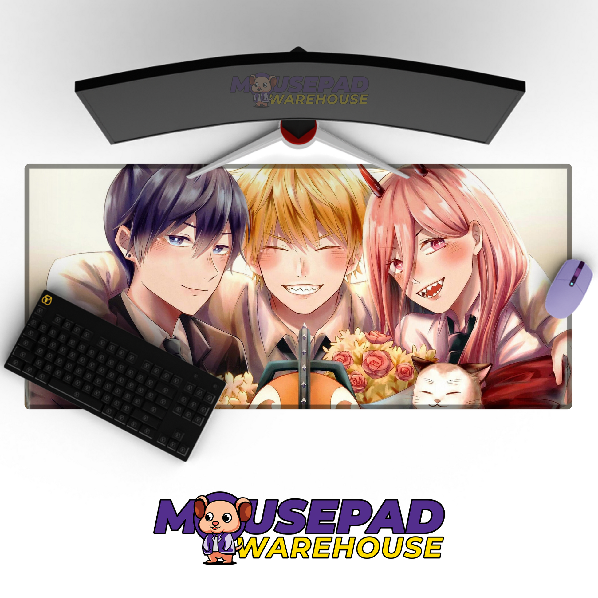 Aki Denji Power Chainsaw Man V6 Mousepad Mockup