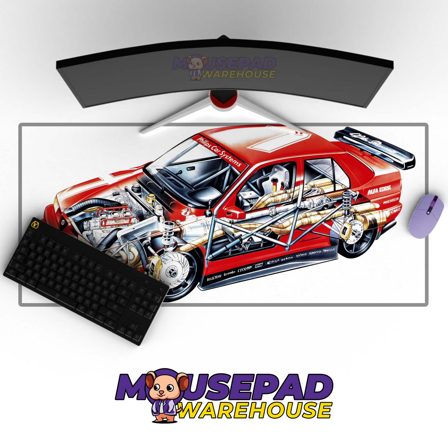 Alfa Romeo 155 Q4 V12 Mousepad Mockup