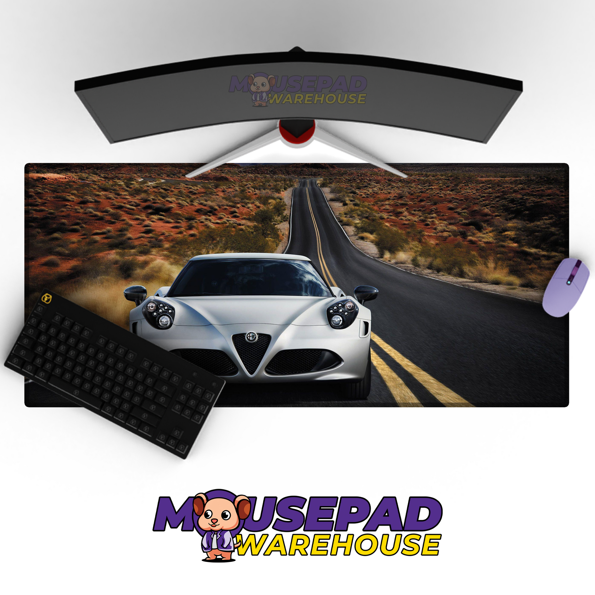 Alfa Romeo 4C V14 Mousepad Mockup