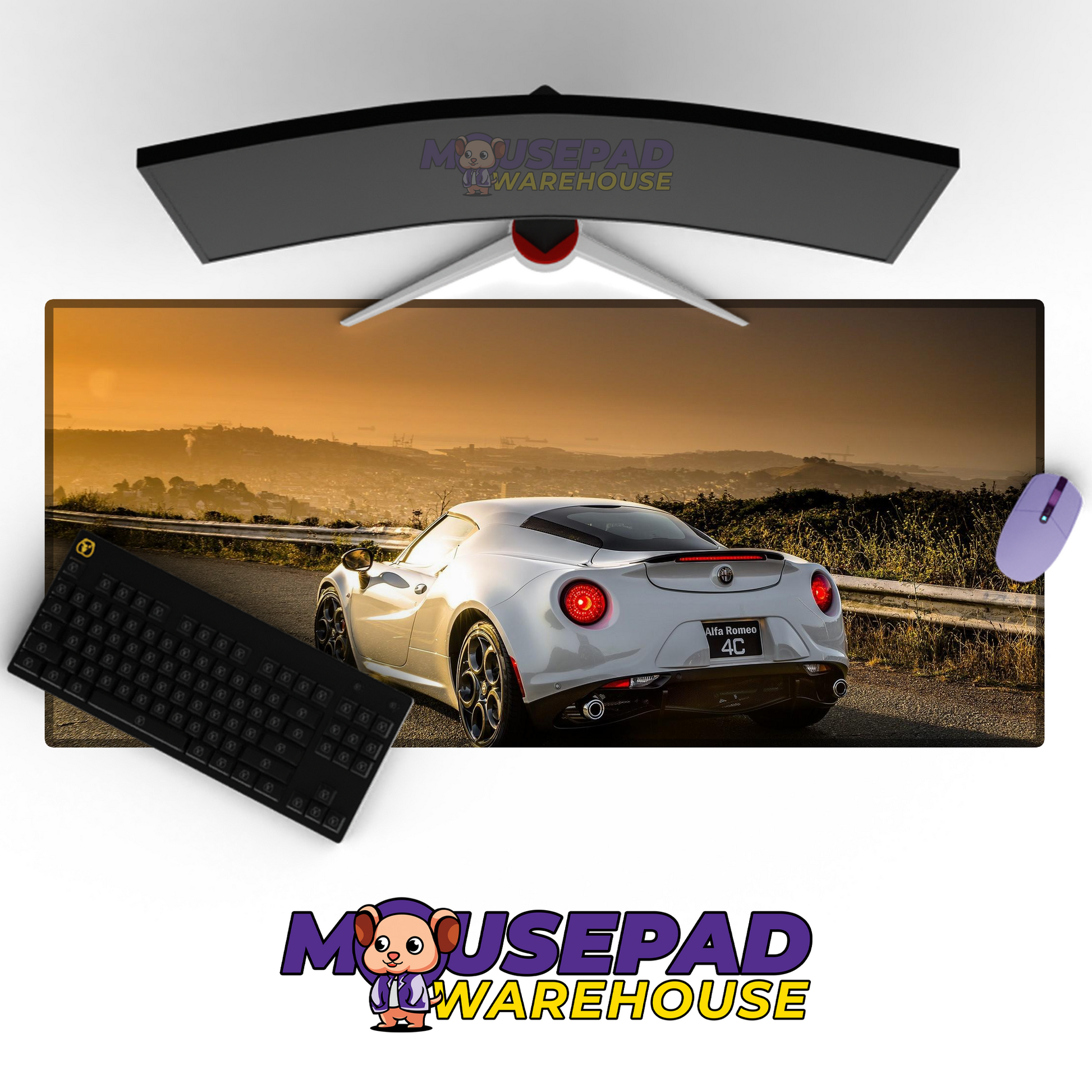 Alfa Romeo 4C V38 Mousepad Mockup