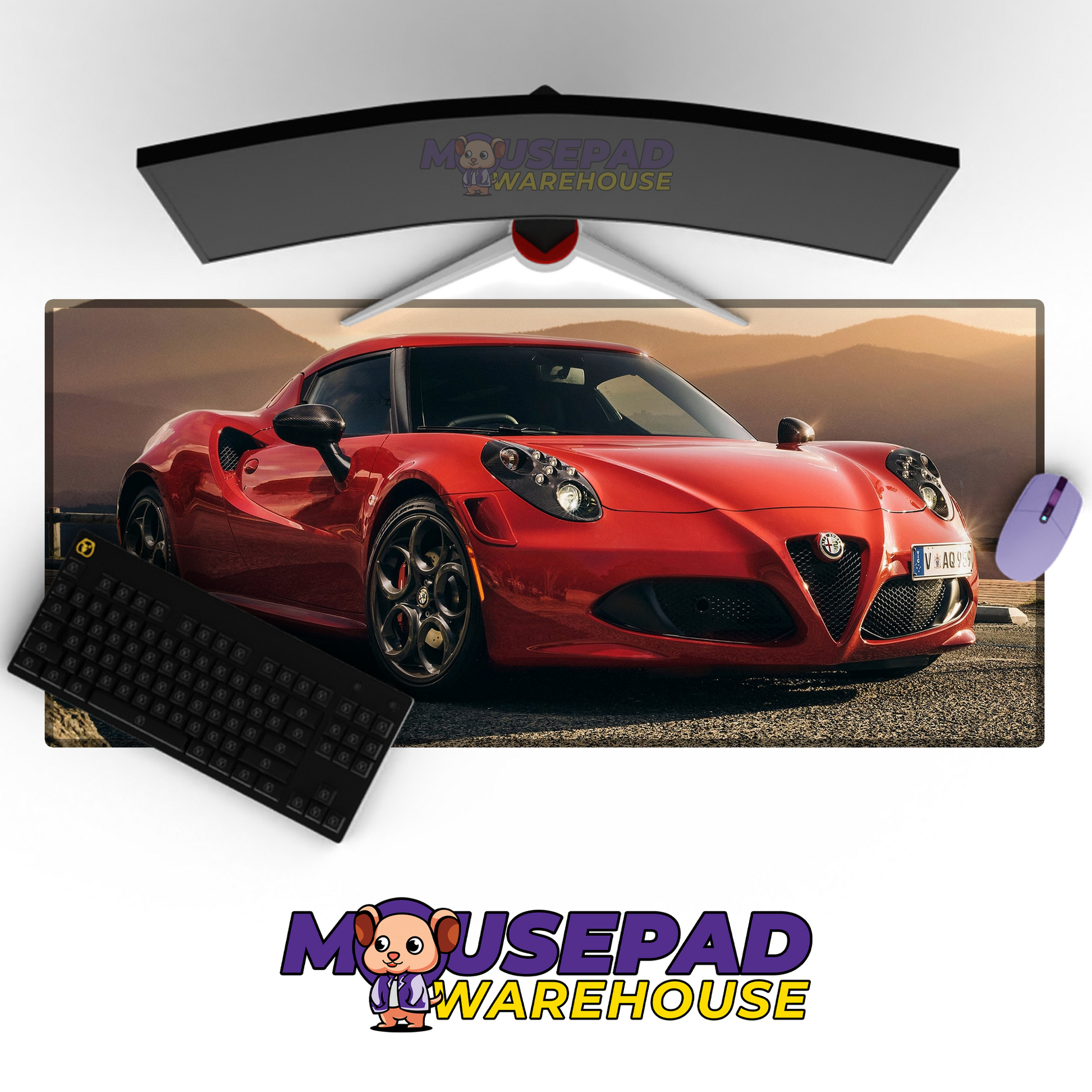 Alfa Romeo 4C V3 Mousepad Mockup