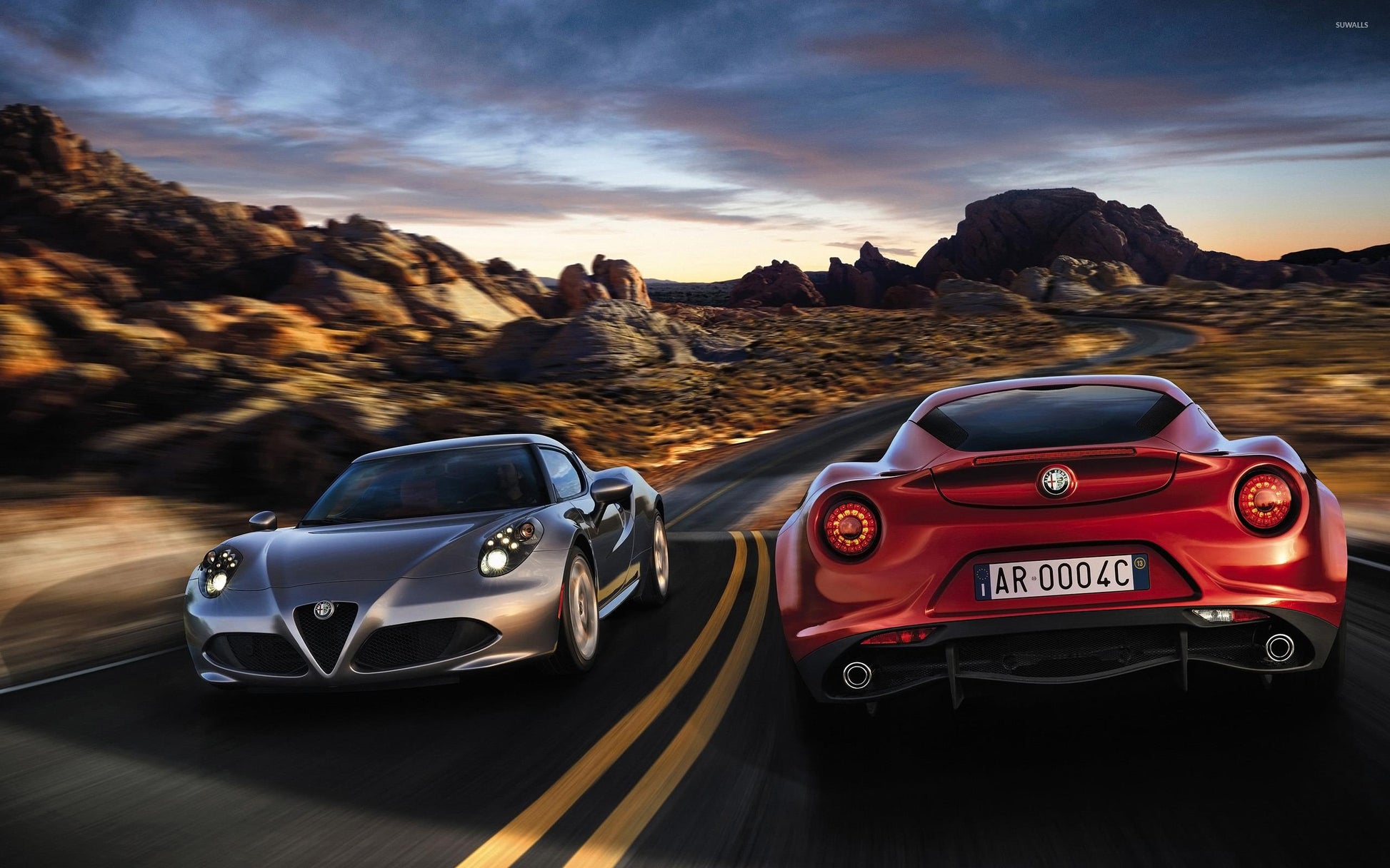 Alfa Romeo 4C V8 Mousepad