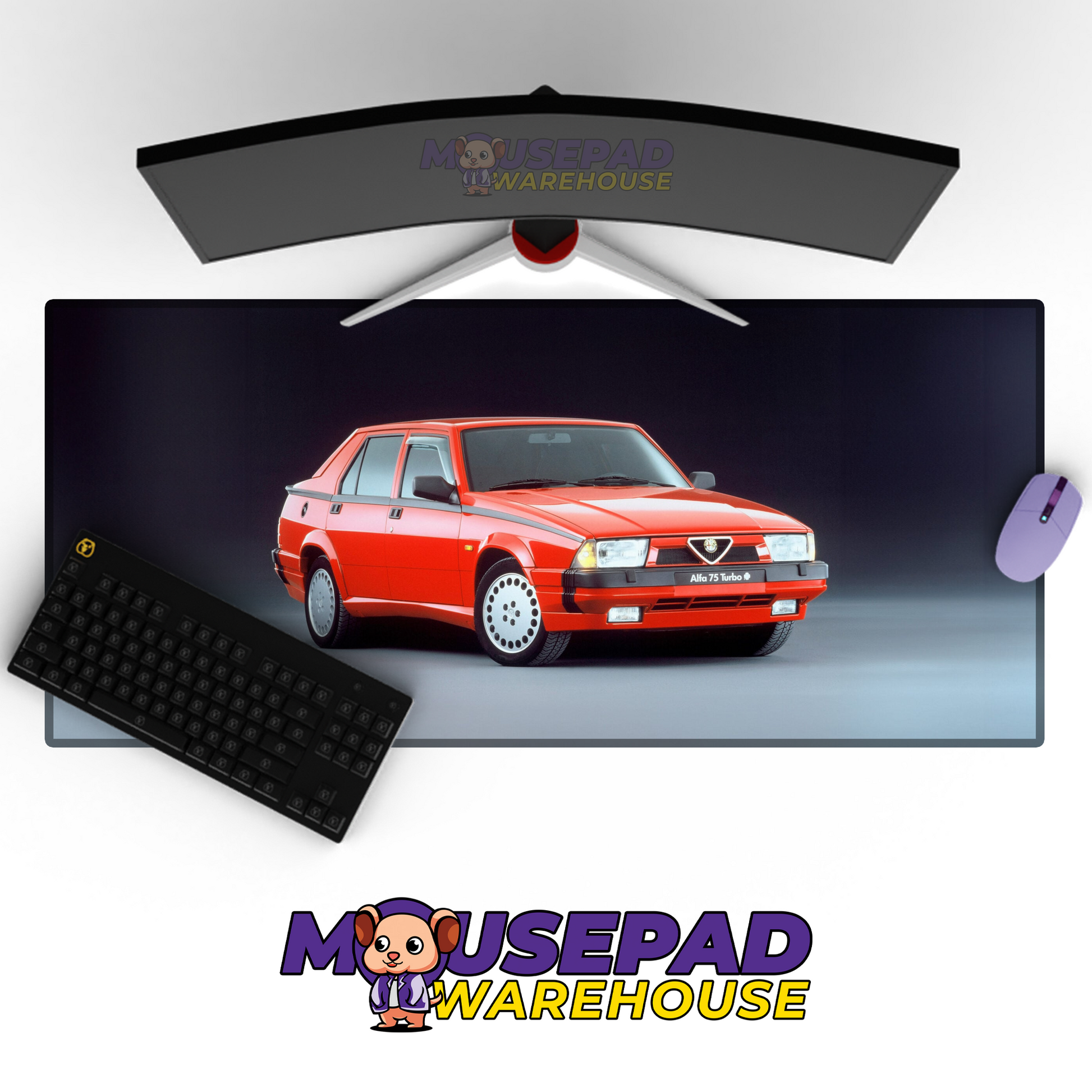 Alfa Romeo 75 Turbo V10 Mousepad Mockup