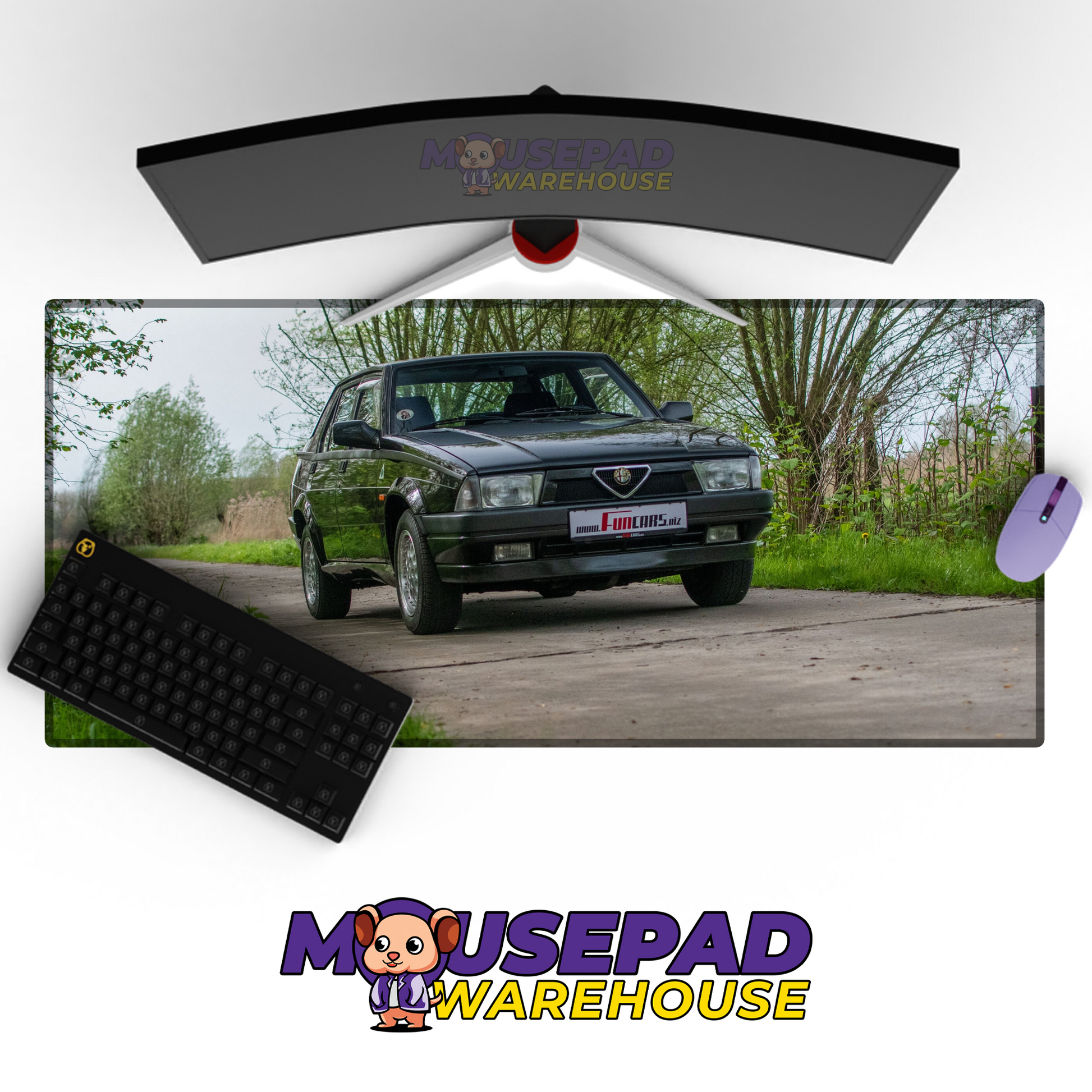 Alfa Romeo 75 Turbo V11 Mousepad Mockup