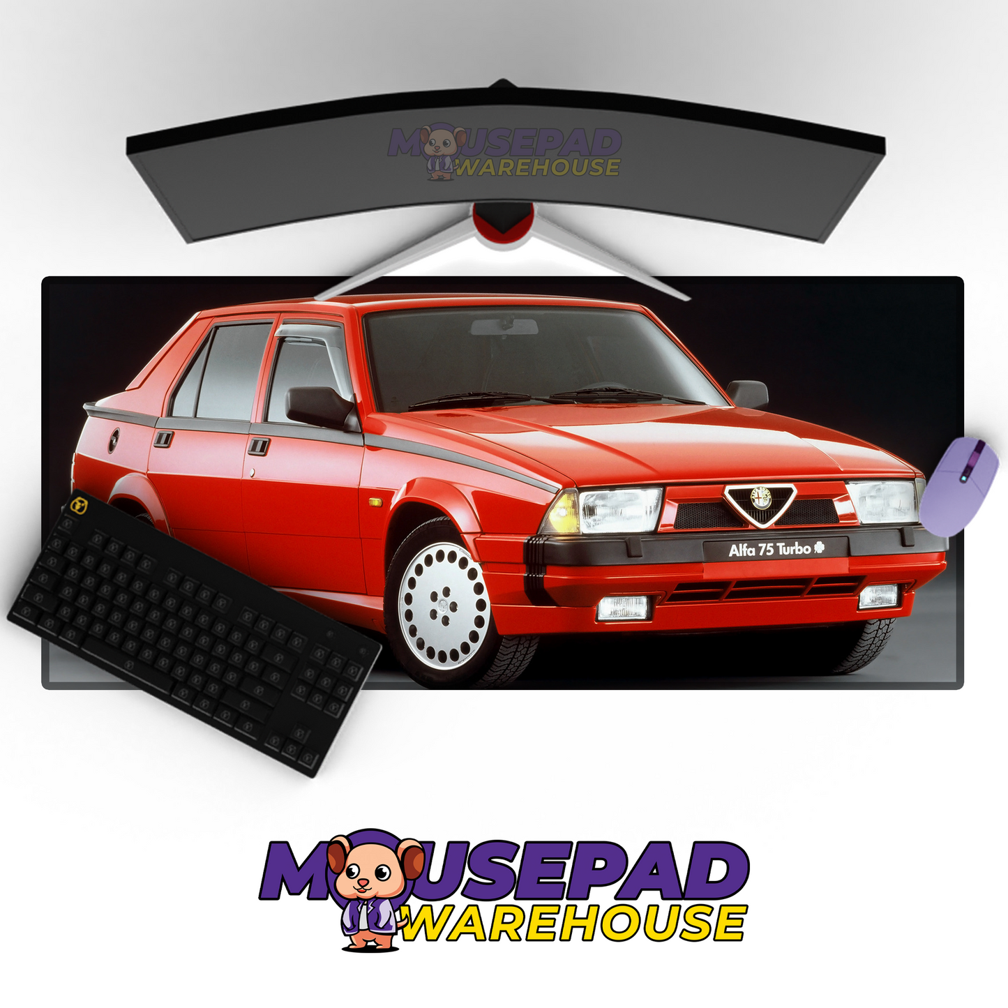 Alfa Romeo 75 Turbo V3 Mousepad Mockup