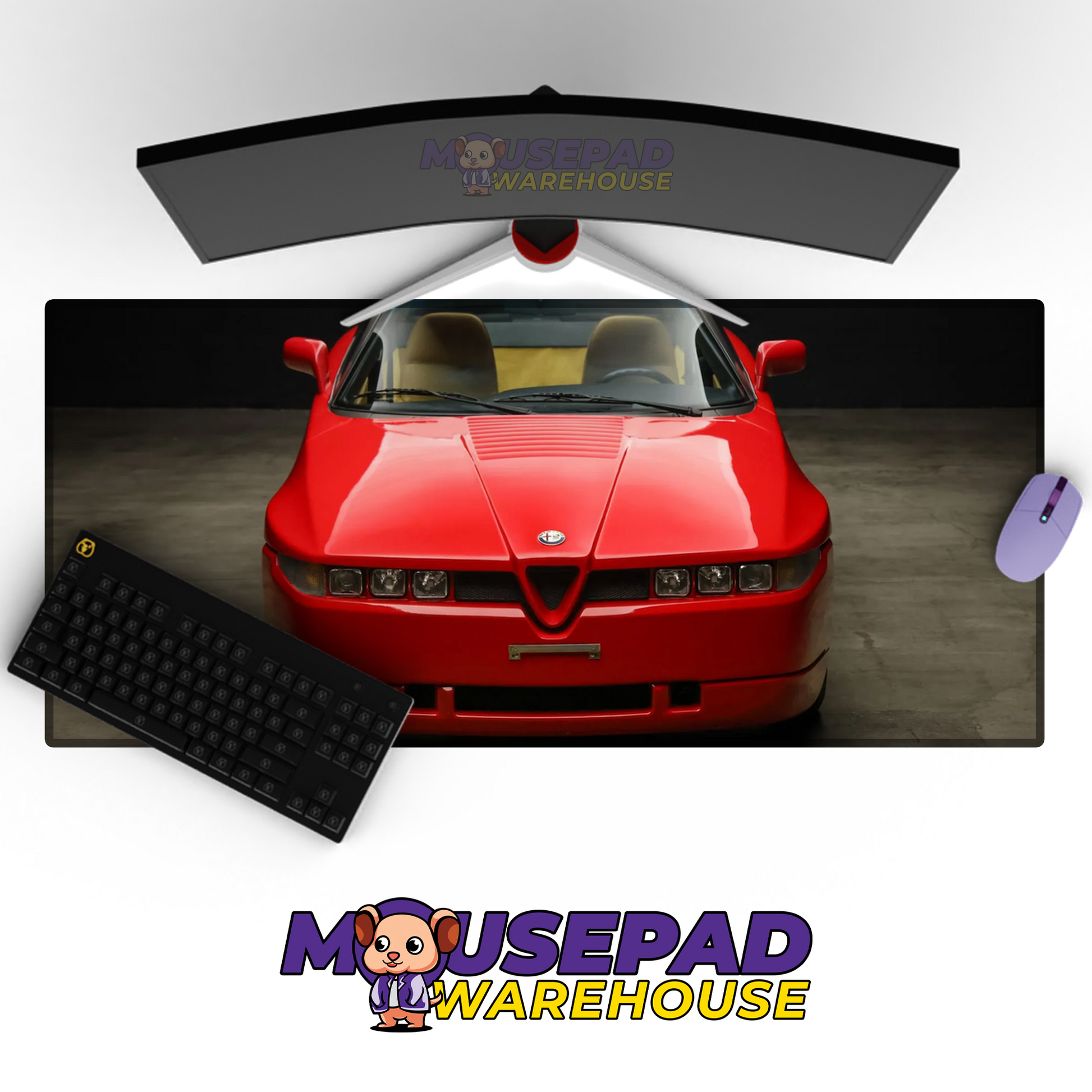 Alfa Romeo 75 Turbo V4 Mousepad Mockup