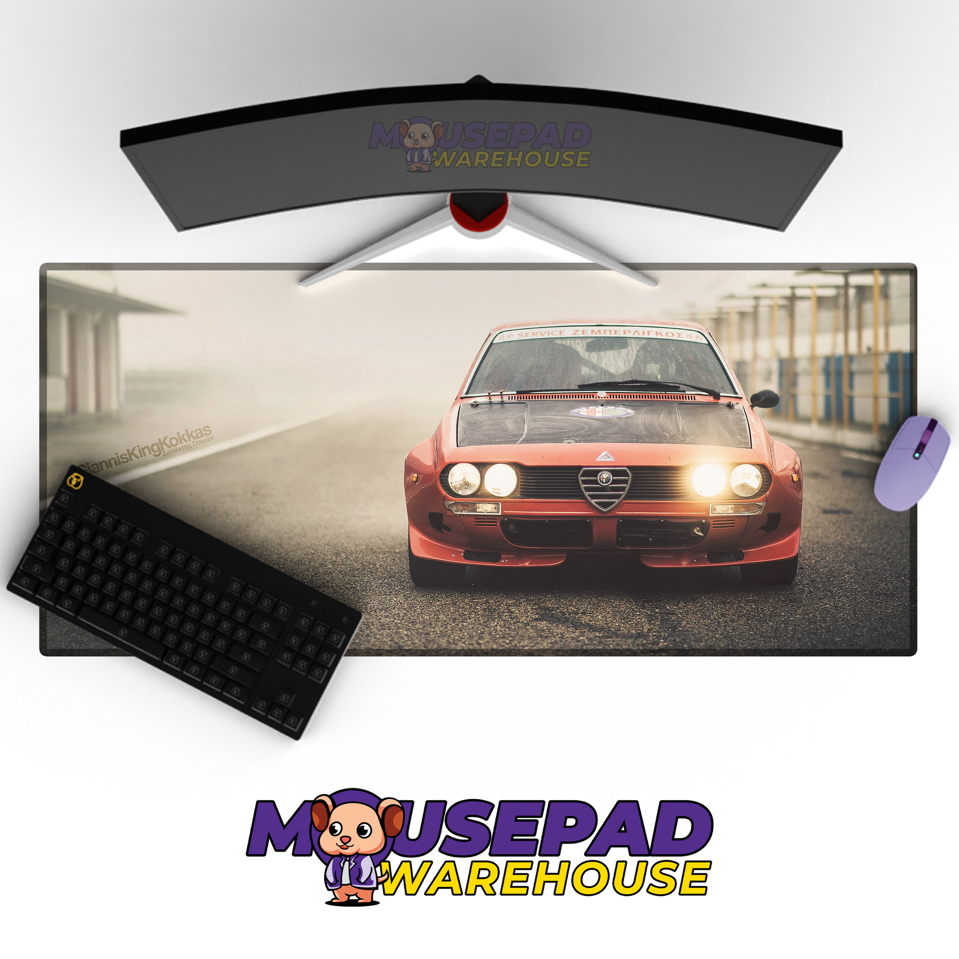 Alfa Romeo 75 Turbo V7 Mousepad Mockup