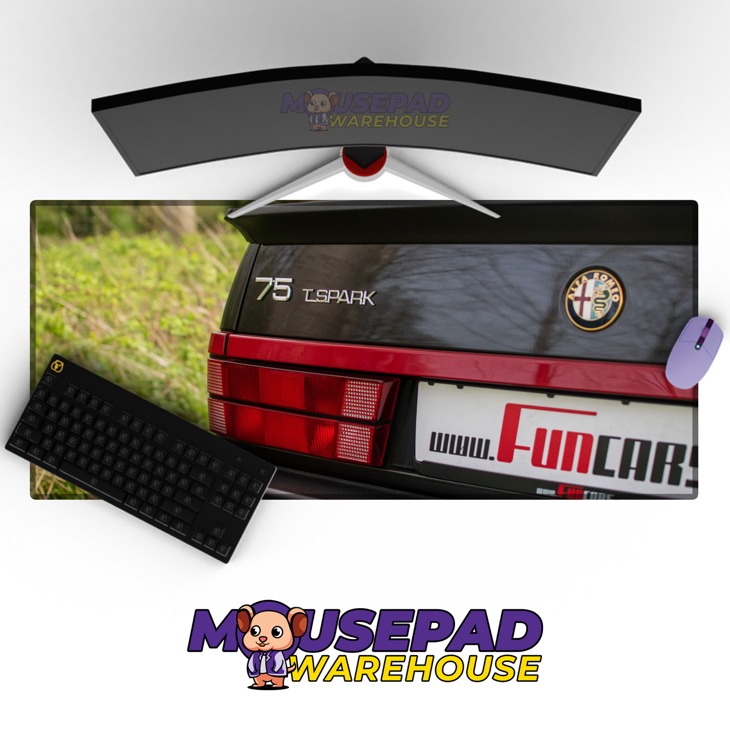 Alfa Romeo 75 Turbo V8 Mousepad Mockup