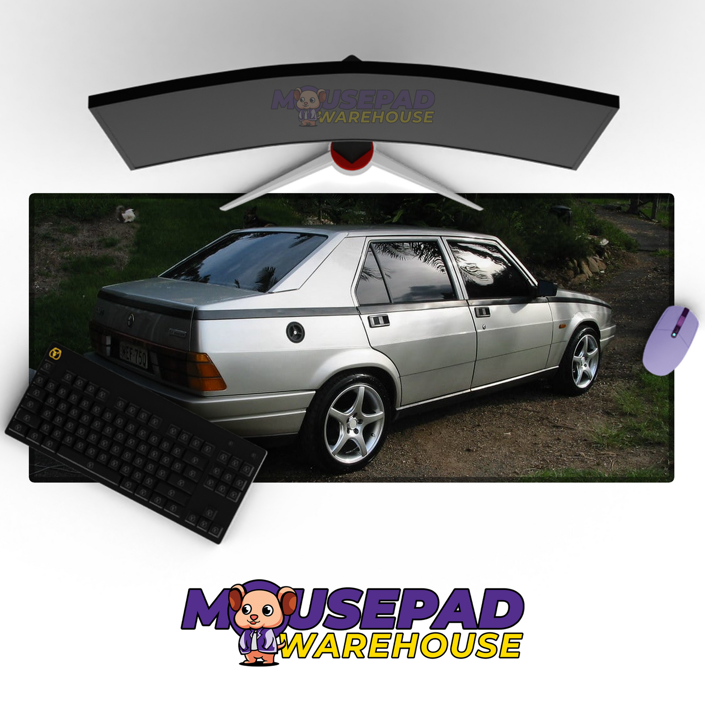 Alfa Romeo 75 Turbo V9 Mousepad Mockup