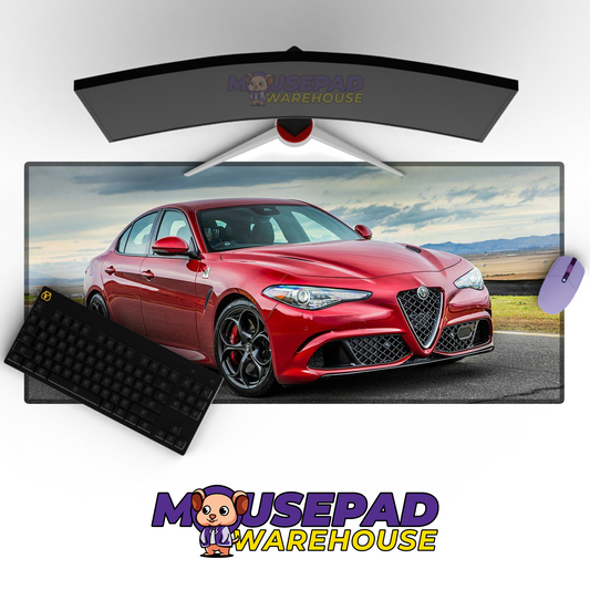 Alfa Romeo Giulia Quadrifoglio V14 Mousepad Mockup