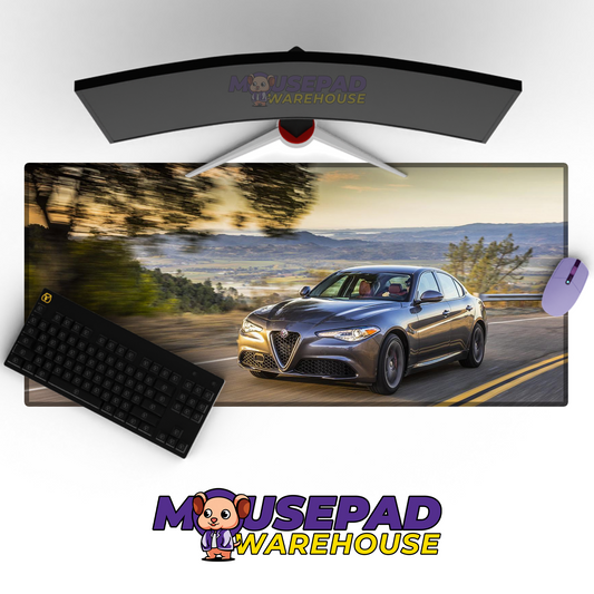 Alfa Romeo Giulia Quadrifoglio V16 Mousepad Mockup