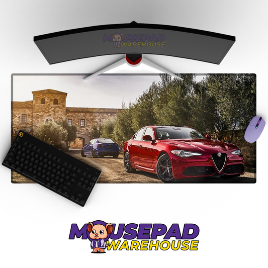 Alfa Romeo Giulia Quadrifoglio V17 Mousepad Mockup