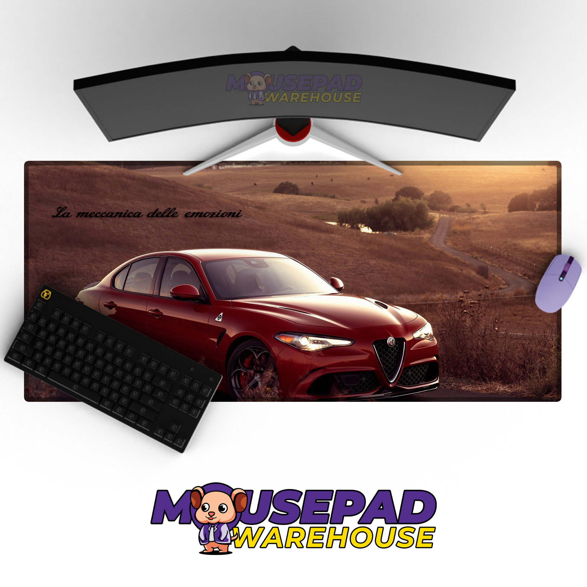 Alfa Romeo Giulia Quadrifoglio V19 Mousepad Mockup