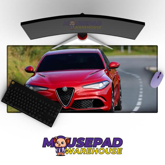 Alfa Romeo Giulia Quadrifoglio V24 Mousepad Mockup