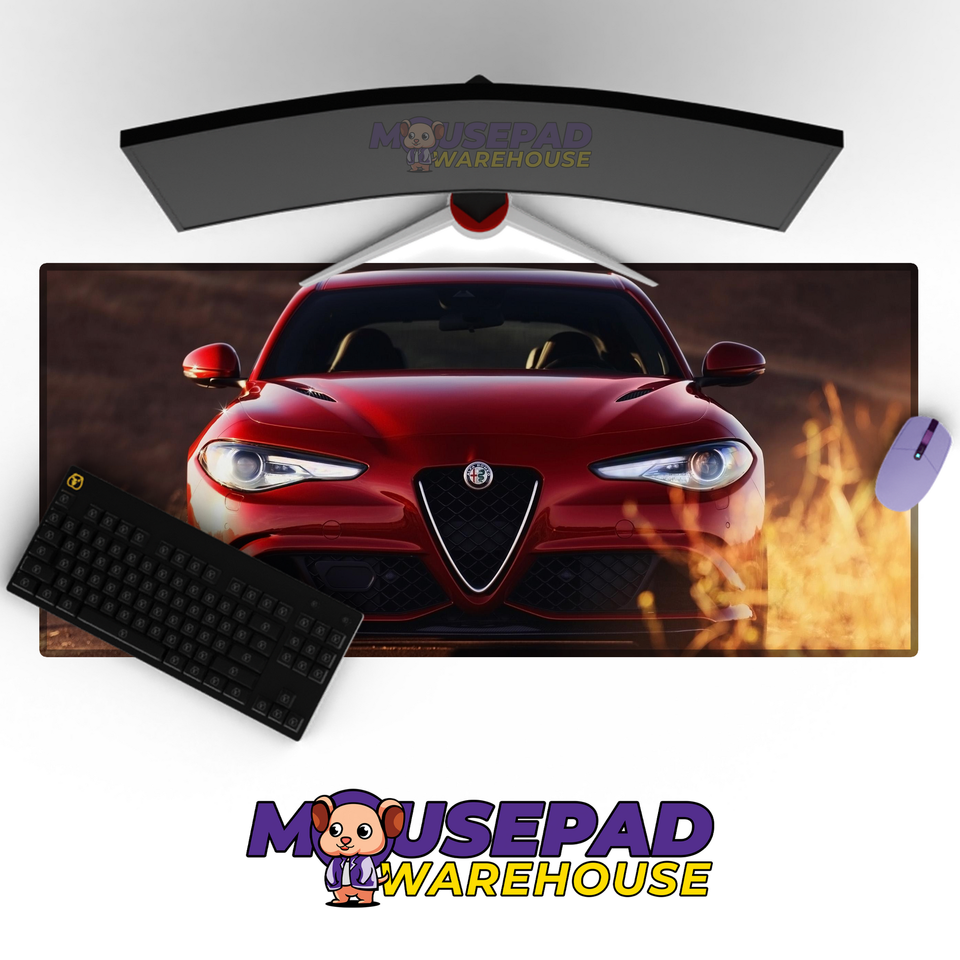 Alfa Romeo Giulia Quadrifoglio V27 Mousepad Mockup
