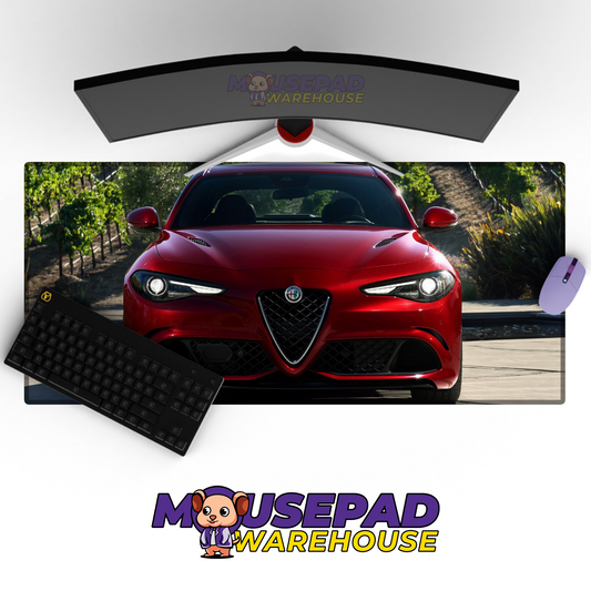 Alfa Romeo Giulia Quadrifoglio V30 Mousepad Mockup