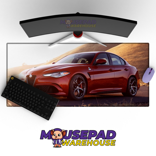 Alfa Romeo Giulia Quadrifoglio V40 Mousepad Mockup