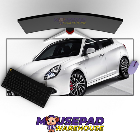 Alfa Romeo Giulia Quadrifoglio V6 Mousepad Mockup