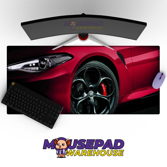 Alfa Romeo Giulia Quadrifoglio V8 Mousepad Mockup