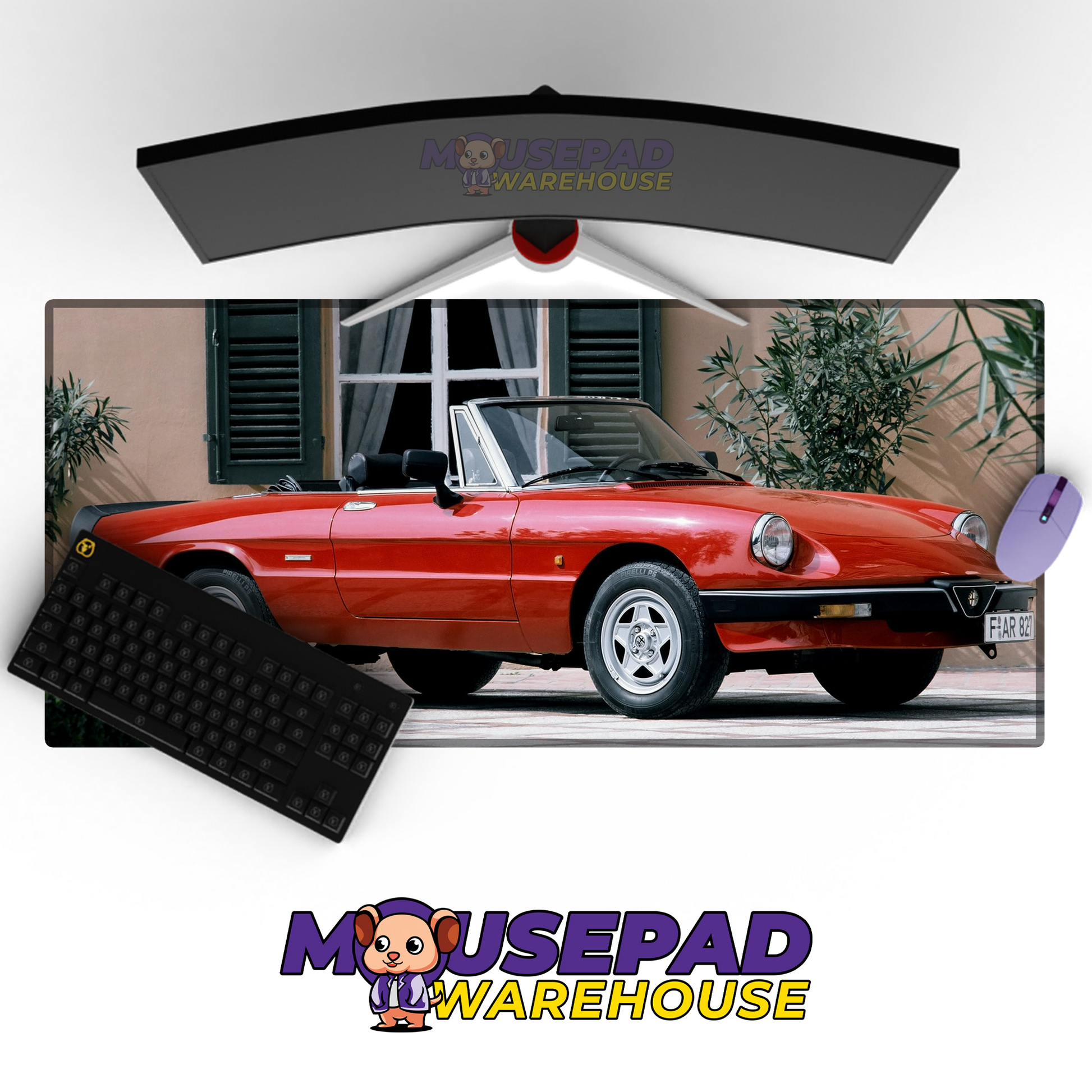 Alfa Romeo Spider V35 Mousepad Mockup