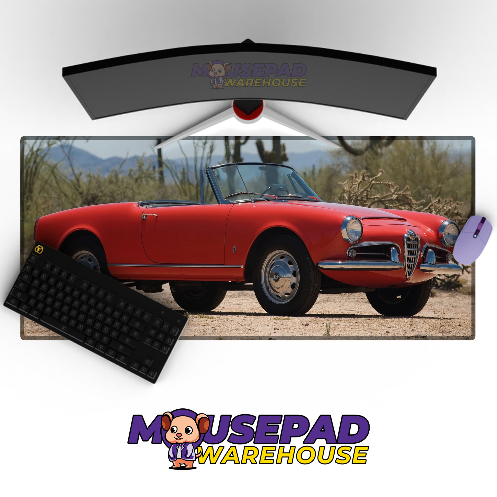 Alfa Romeo Spider V4 Mousepad Mockup