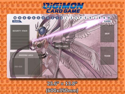 Angewomon Digimon Card Game Playmat Mockup