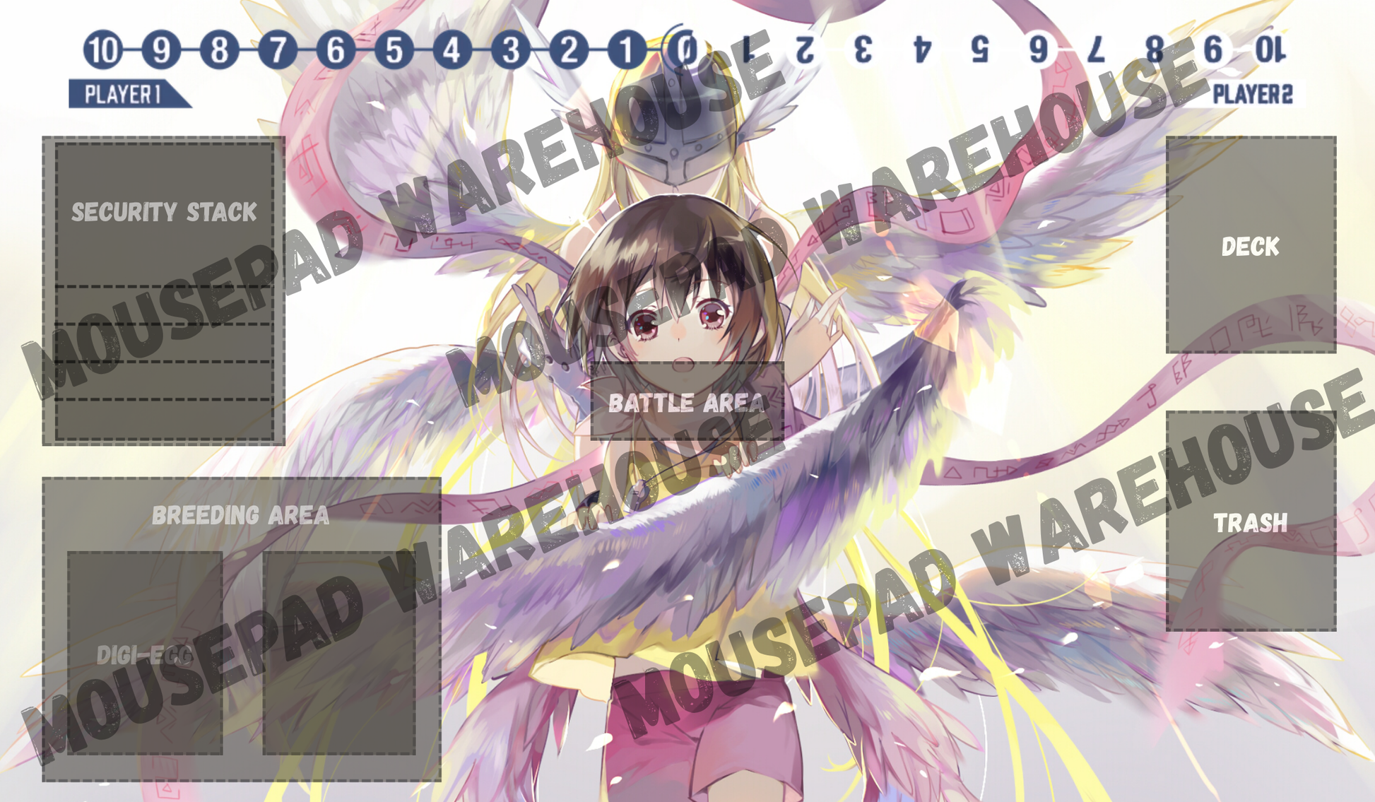 Angewomon Kari Digimon Card Game Playmat