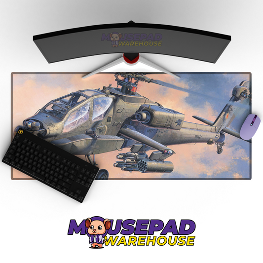 Apache Helicopter V16 Mousepad Deskmat Mockup