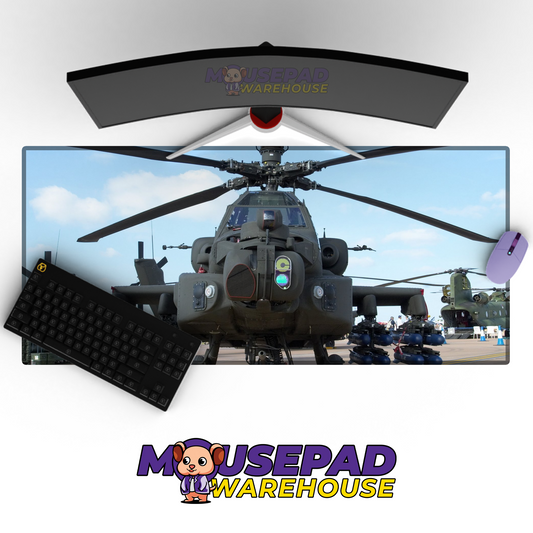 Apache Helicopter V1 Mousepad Deskmat Mockup