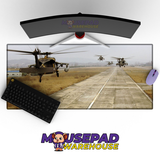 Apache Helicopter V4 Mousepad Deskmat Mockup