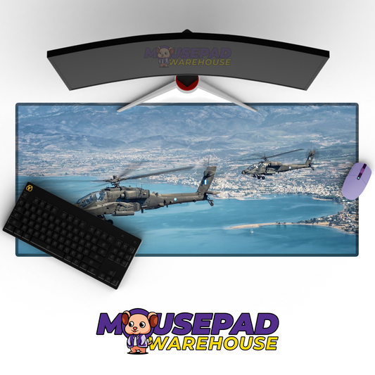 Apache Helicopter V9 Mousepad Deskmat Mockup
