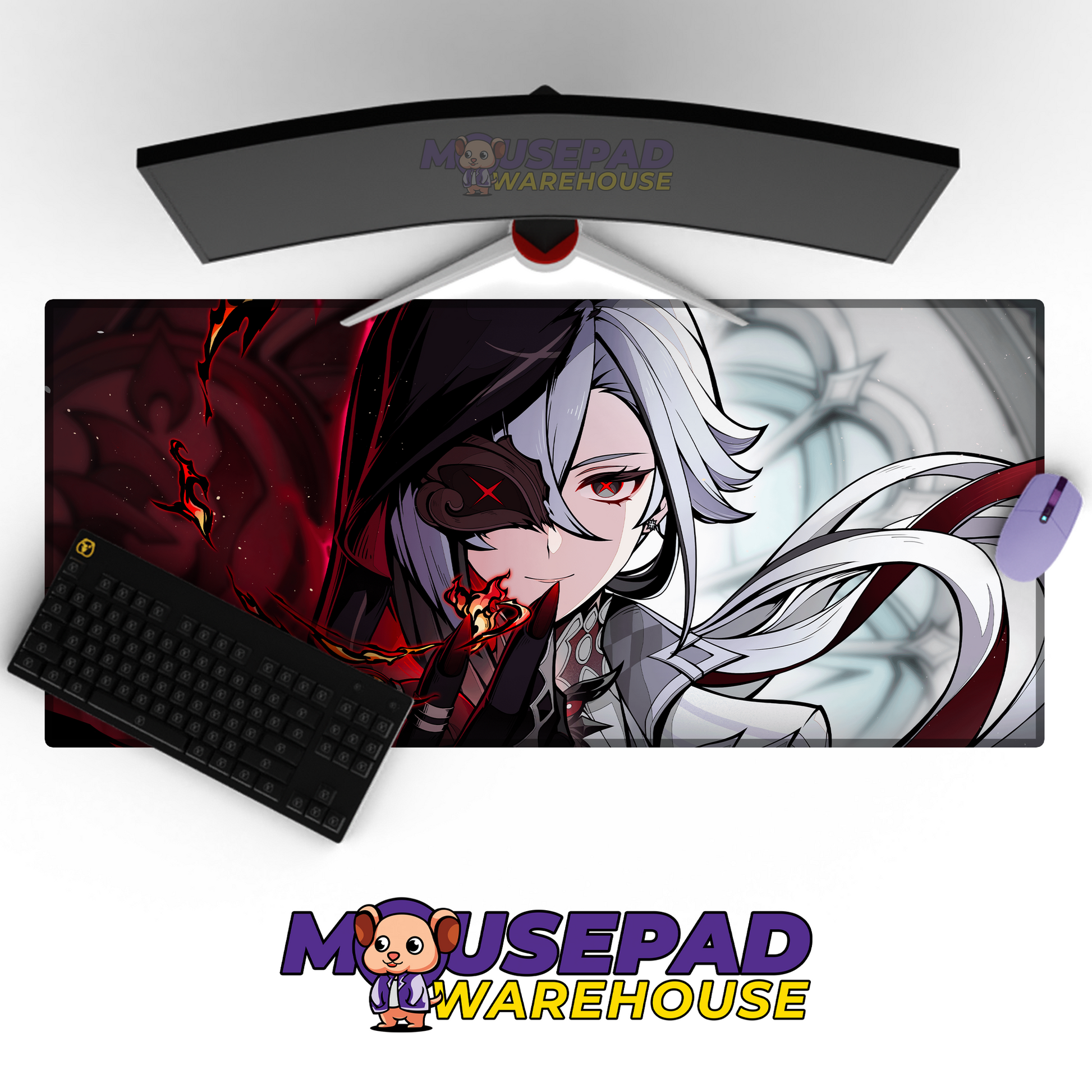 Arlecchino Genshin Impact V30 Mousepad Mockup