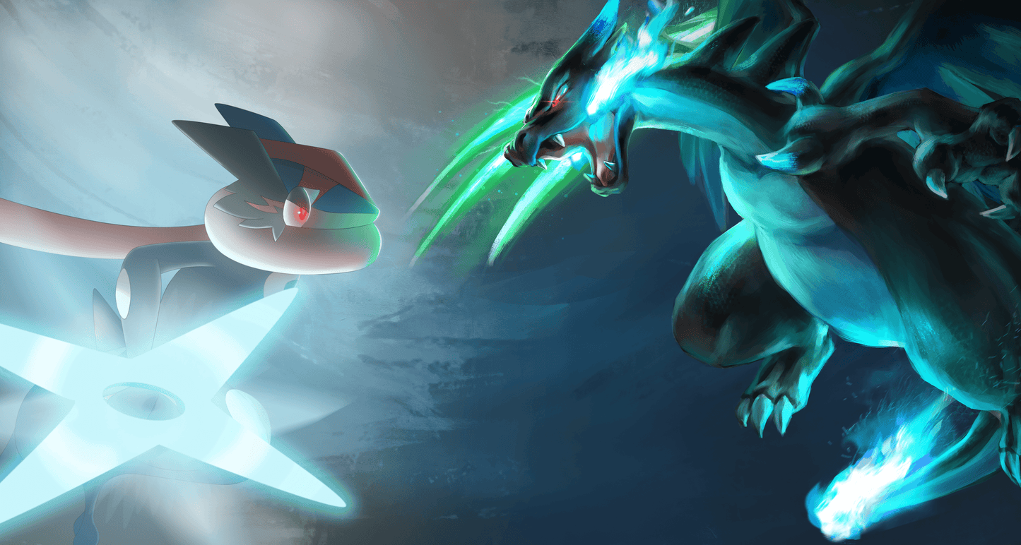 Ash Greninja vs Mega Charizard X