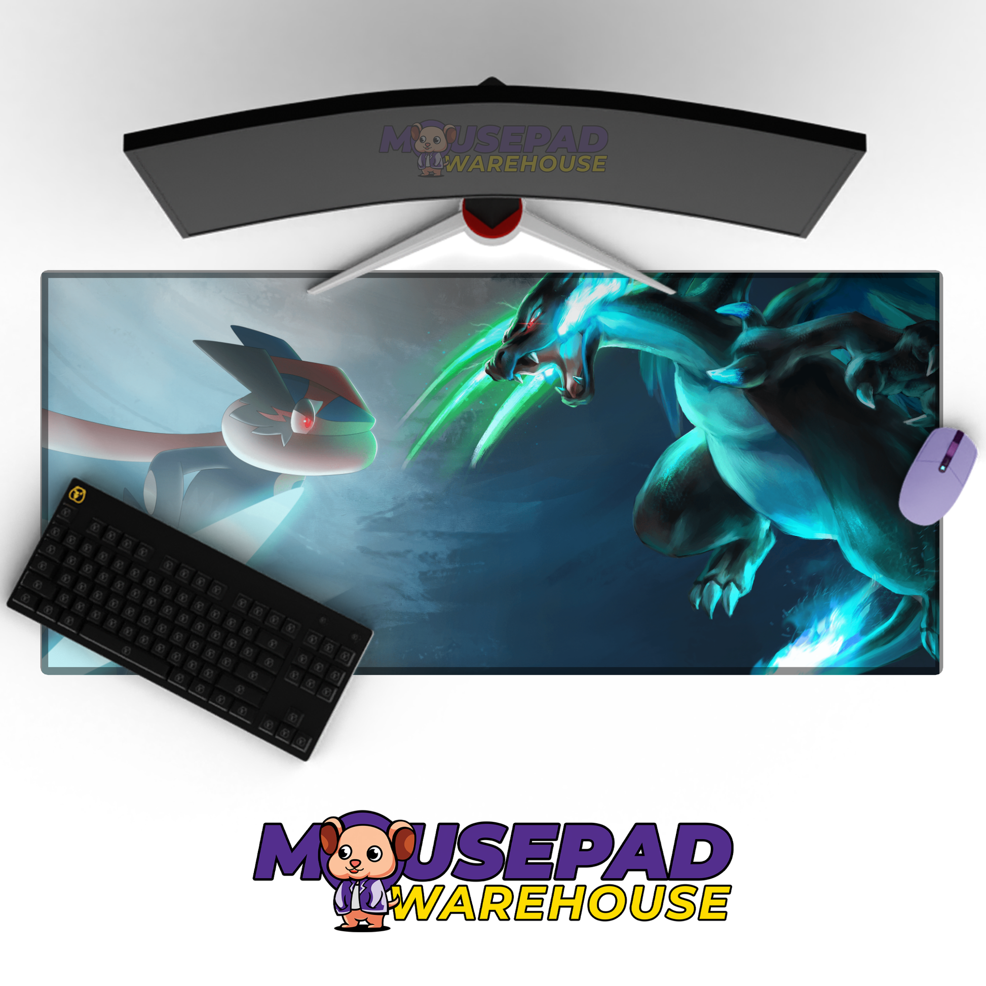 Ash Greninja vs Mega Charizard X Mockup